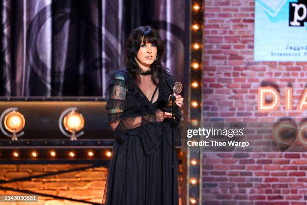 Diablo Cody accepts the award for Best Book of a Musical for "Jagged Little Pill" onstage during the 74th Annual Tony Awards at Winter Garden Theatre...