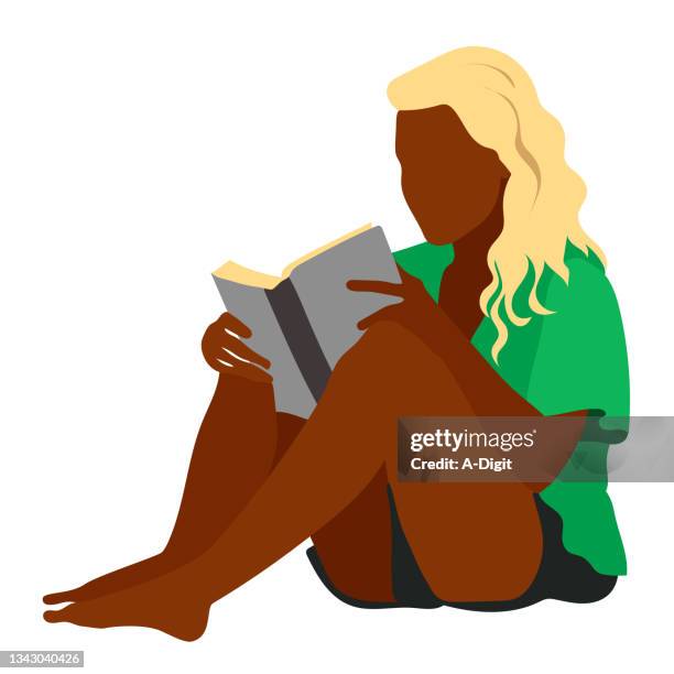 female reader icon grey - teens reading stock illustrations