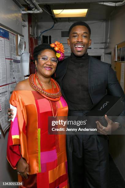 Lynn Nottage and Britton Smith attend the 74th Annual Tony Awards at Winter Garden Theatre on September 26, 2021 in New York City.