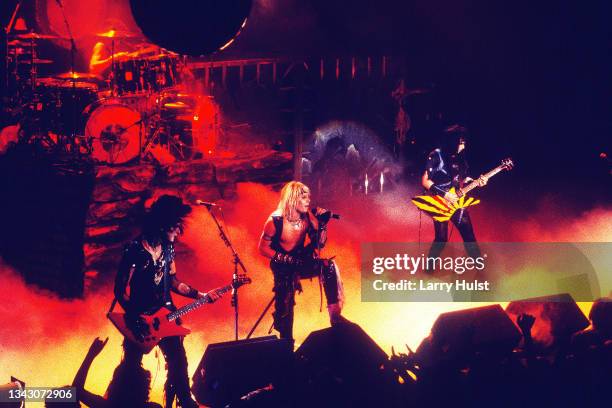 Motley Crue performs at the Civic Auditorium in San Jose, Calif. On April 26,1982.