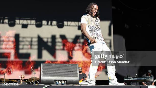 Burna Boy performs during the Governors Ball 2021 at Citi Field on September 26, 2021 in New York City.