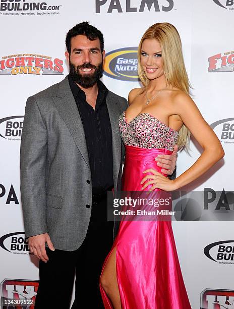 Poker player Dan Bilzerian and Playboy Playmate Jessa Hinton arrive at the Fighters Only World Mixed Martial Arts Awards 2011 at the Palms Casino...