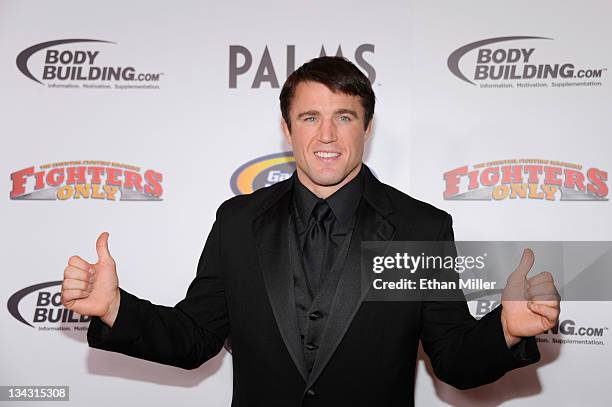 Host and mixed martial artist Chael Sonnen arrives at the Fighters Only World Mixed Martial Arts Awards 2011 at the Palms Casino Resort November 30,...