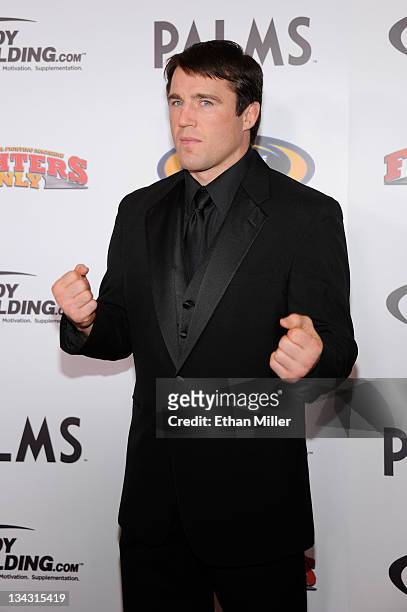 Host and mixed martial artist Chael Sonnen arrives at the Fighters Only World Mixed Martial Arts Awards 2011 at the Palms Casino Resort November 30,...
