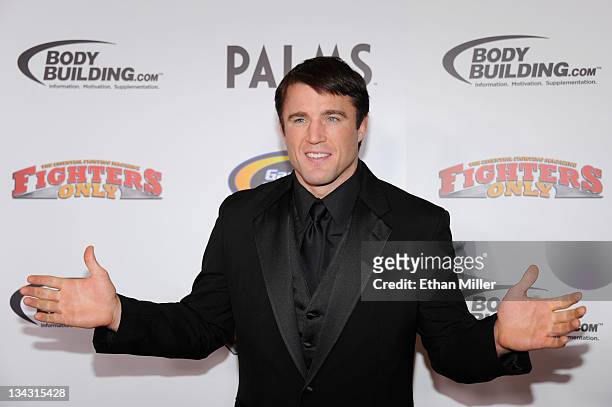 Host and mixed martial artist Chael Sonnen arrives at the Fighters Only World Mixed Martial Arts Awards 2011 at the Palms Casino Resort November 30,...