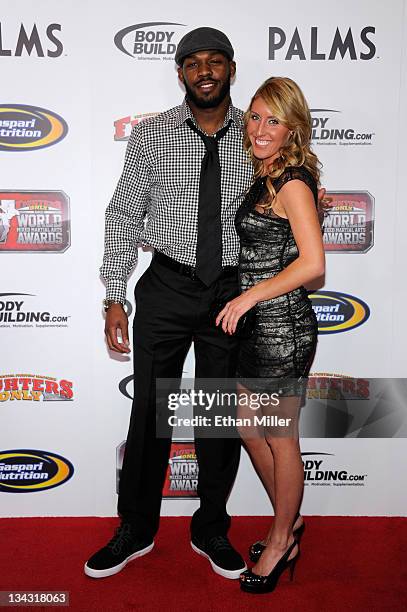 Mixed martial artist Jon Jones and girlfriend Jessie Moses arrive at the Fighters Only World Mixed Martial Arts Awards 2011 at the Palms Casino...