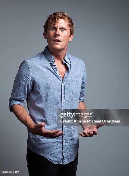 portrait of red-headed man - upset man imagens e fotografias de stock