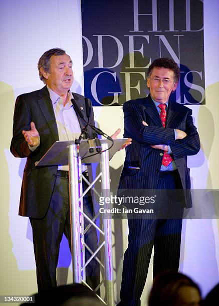 Nick Mason and Robert Powell attend the 'Hidden Gems' Photography Gala Auction in support of Variety Club children's charity at St Pancras...