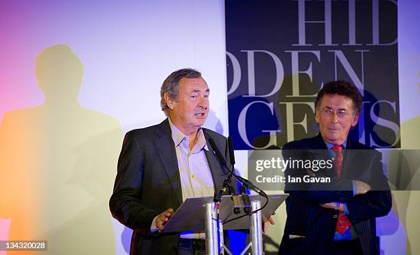 Nick Mason and Robert Powell attend the 'Hidden Gems' Photography Gala Auction in support of Variety Club children's charity at St Pancras...