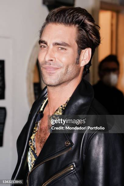 Jon Kortajarena seen at the party organized for the launch of the Fendace collection, a joint collection between Fendi and Versace, on September 26,...
