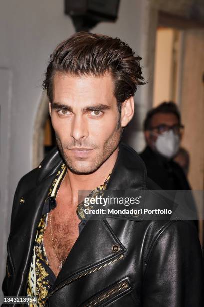 Jon Kortajarena seen at the party organized for the launch of the Fendace collection, a joint collection between Fendi and Versace, on September 26,...