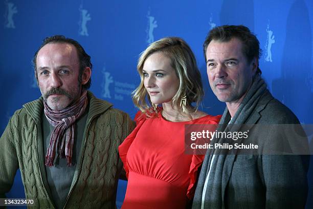 Actors Karl Markovics, Sebastian Koch and Diane Kruger attend the 'Unknown' Photocall during day nine of the 61st Berlin International Film Festival...