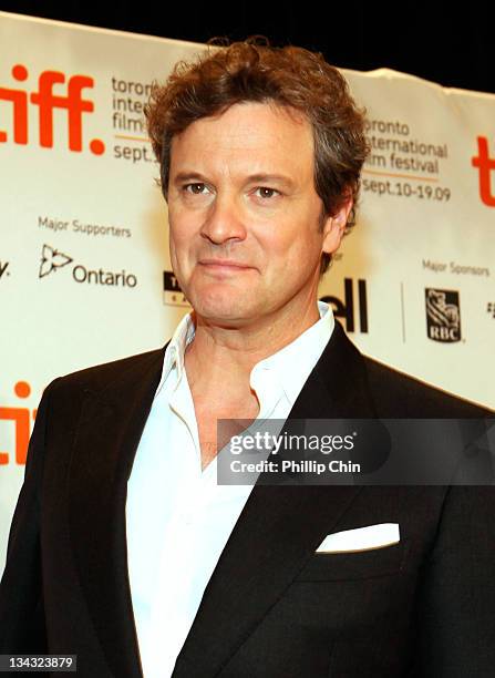 Actor Colin Firth poses at the "A Single Man" press conference held at the Sutton Place Hotel on September 15, 2009 in Toronto, Canada.