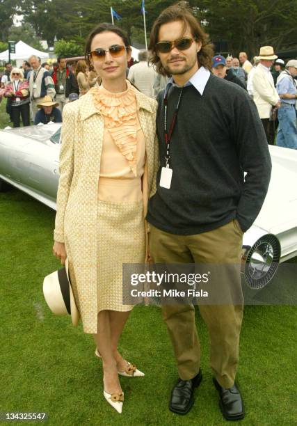 Mia Maestro and Ned Benson attend the Concours d'Elegance at Pebble Beach, California.