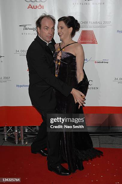 Herbert Knaup and Christiane Knaup during Deutscher Filmball 2007 - Red Carpet at Hotel Bayerischer Hof in Munich, Bayern, Germany.