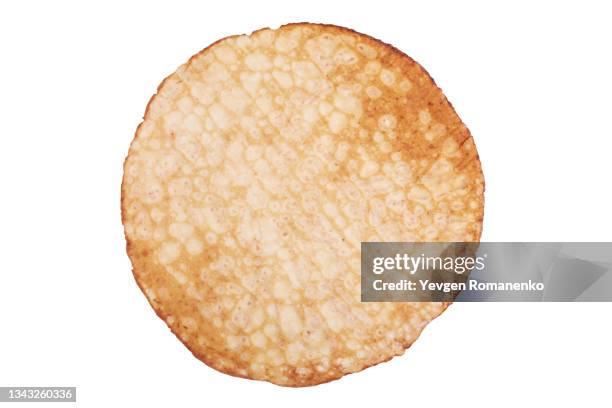 crepe isolated on white background - crepes stock-fotos und bilder