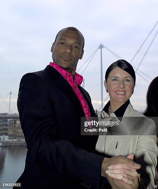 Colin Salmon and Anton Du Beke during The Big Sunday - February 5, 2006 at ExCel London, Docklands in London, Great Britain.