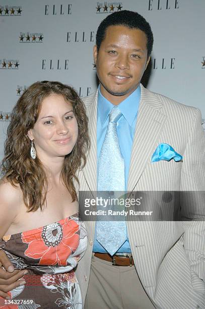Lori Howard and Terrence Howard during Hamptons Film Festival and Elle Magazine Present Paramount Classics' "Hustle and Flow" at Southhampton UA...