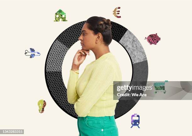 personal financial planning - digital composite stockfoto's en -beelden