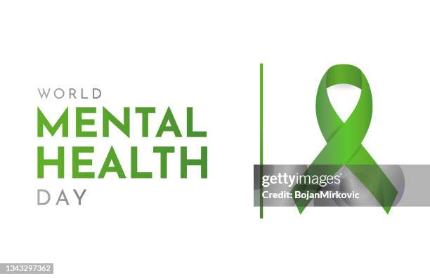 ilustraciones, imágenes clip art, dibujos animados e iconos de stock de tarjeta del día mundial de la salud mental. vector - incapacidad intelectual