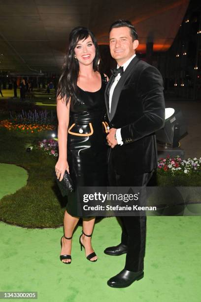 Katy Perry and Orlando Bloom attend the Academy Museum of Motion Pictures: Opening Gala honoring Haile Gerima and Sophia Loren, and Museum Campaign...