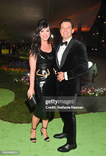Katy Perry and Orlando Bloom attend the Academy Museum of Motion Pictures: Opening Gala honoring Haile Gerima and Sophia Loren, and Museum Campaign...