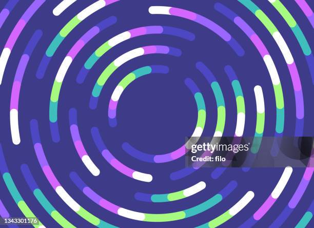 circling dash motion modern round background - purple explosion background stock illustrations