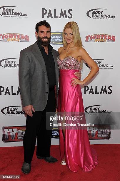 Dan Bilzerian and Jessa Hinton arrive at the 2011 Fighters Only World Mixed Martial Arts Awards on November 30, 2011 in Las Vegas, Nevada.