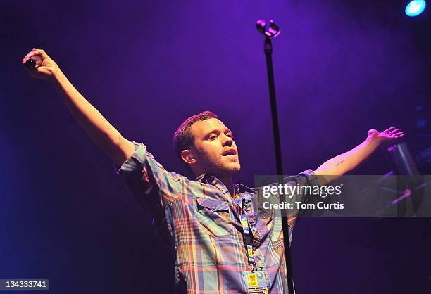 Singer Will Young performs onstage during Day Two of the T In The Park music festival on July 12, 2008 in Kinross, Scotland.