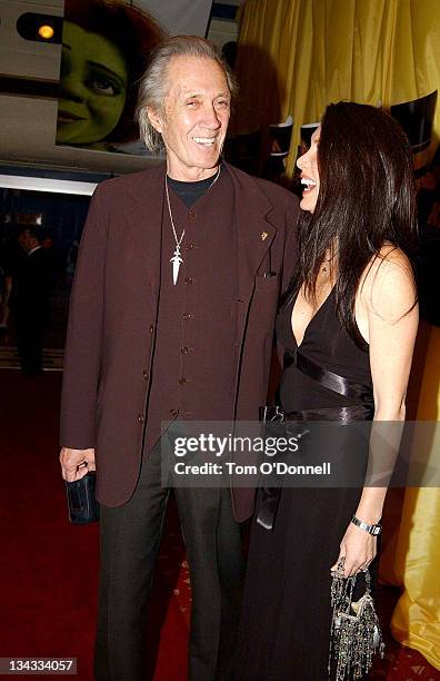 David Carradine and Annie Bierman during "Kill Bill Vol. 2" - Dublin Premiere at Savoy Cinema in Dublin, Ireland.