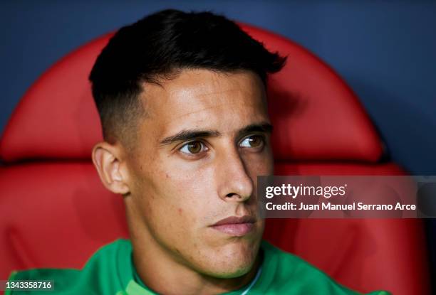 Cristian Tello of Real Betis Balompie looks on during the La Liga Santander match between CA Osasuna and Real Betis at Estadio El Sadar on September...