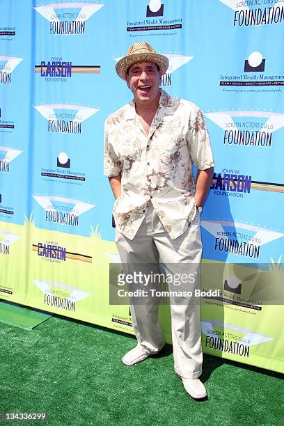 Actor Nestor Serrano attends the 2011 SAG Foundation golf classic benefiting catastrophic health fund held at the El Caballero country club on June...