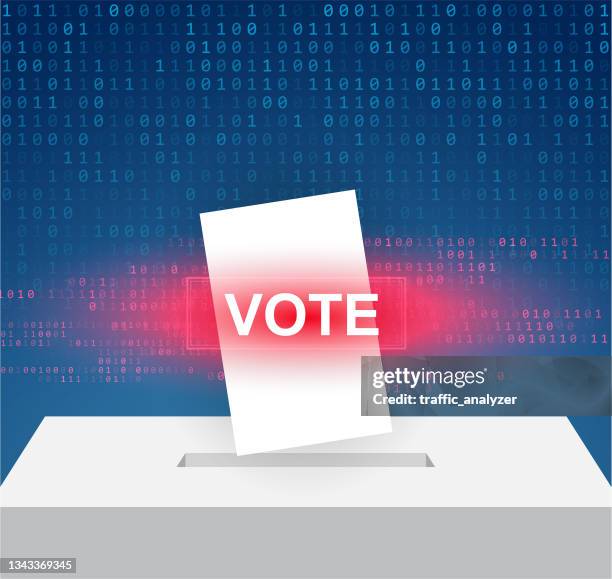 electronic voting - electronic voting machine stock illustrations