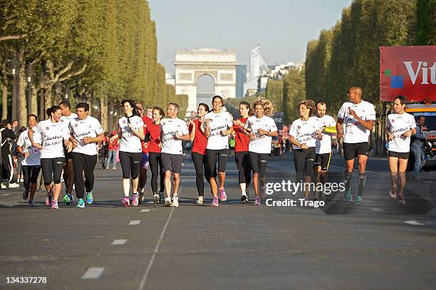 Samuel Etienne, Taig Khris, Louis Laforge, Alexandra Rosenfeld, Marc Raquil, Sylvie Tellier, Laury Thilleman, Karine Lima and Laurence Fischer run...