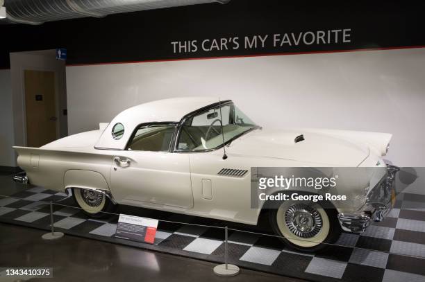 Ford Thunderbird is on display at the LeMay-America's Car Museum as viewed on September 21 in Tacoma, Washington. The LeMay-America's Car Museum has...