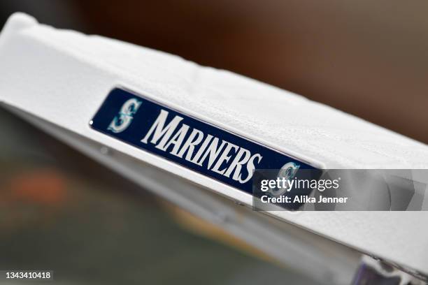 General view of a Seattle Mariners base before the game against the Oakland Athletics at T-Mobile Park on September 27, 2021 in Seattle, Washington.