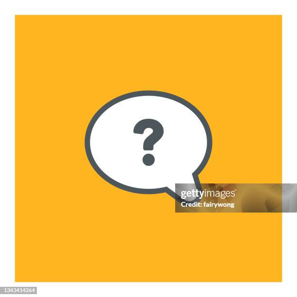 speech bubble with question mark icon - question mark bubble vector stock illustrations