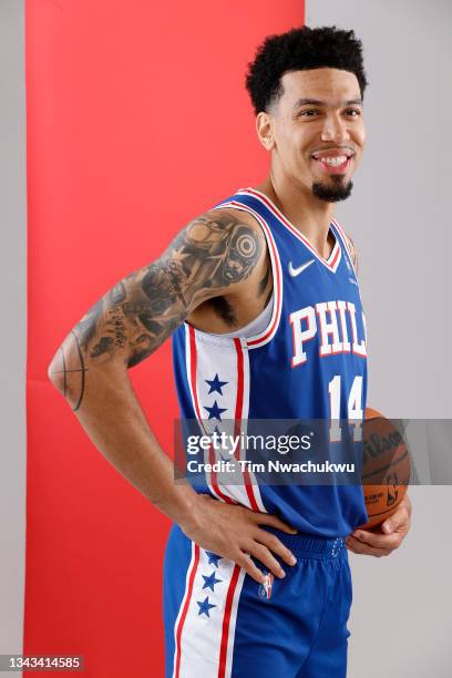 Danny Green of the Philadelphia 76ers stands for a portrait during Philadelphia 76ers Media Day held at Philadelphia 76ers Training Complex on...