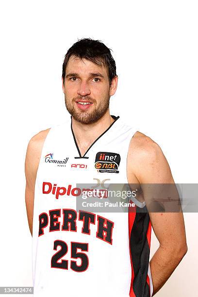 Jeremiah Trueman of the Perth Wildcats poses during a 2011/12 NBL headshots session on December 1, 2011 in Perth, Australia.