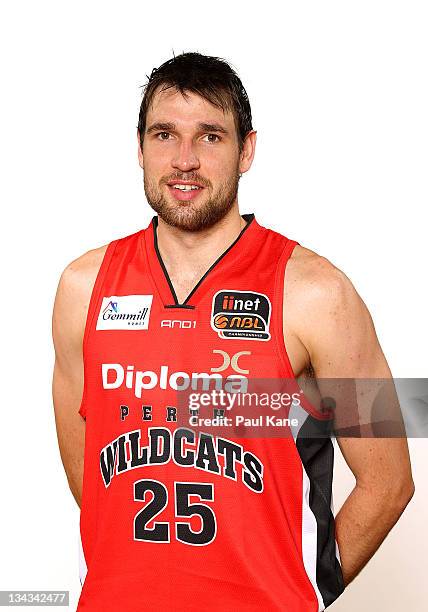 Jeremiah Trueman of the Perth Wildcats poses during a 2011/12 NBL headshots session on December 1, 2011 in Perth, Australia.