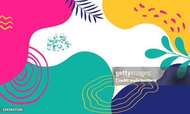 moderner abstrakter blumenkunstvektor hinterlässt hintergrund - email banner background stock-grafiken, -clipart, -cartoons und -symbole