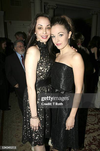 Jennifer Savelli and Laura Osnes attend the 2011 Players Foundation for Theatre Education Hall of Fame Inductions at The Players Club on May 1, 2011...