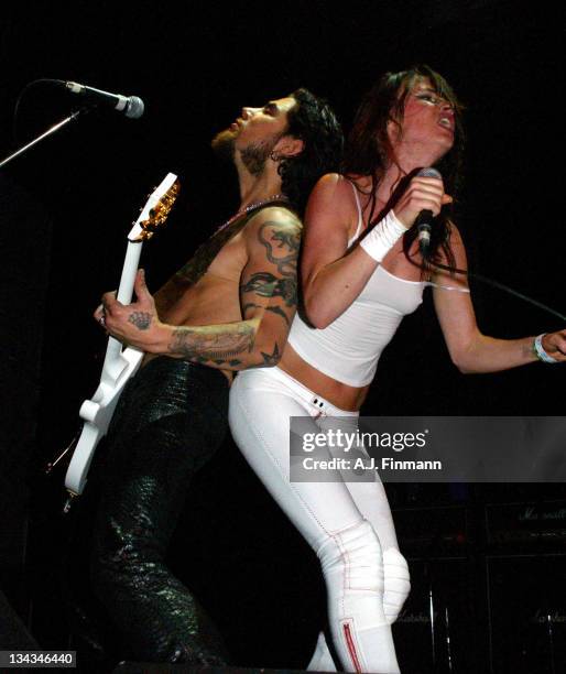 Dave Navarro and Juliette Lewis during Camp Freddy in Concert with Suicide Girls Sponsored by Indie 103.1 - Show at Avalon Hollywood in Hollywood,...