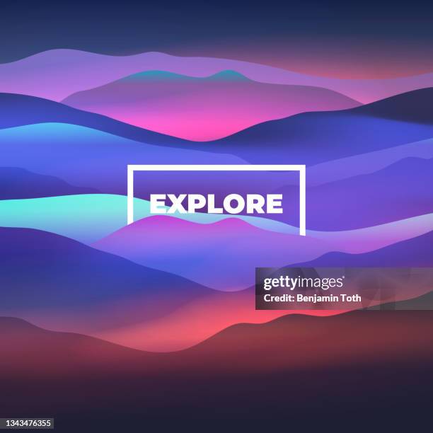 ilustrações de stock, clip art, desenhos animados e ícones de dawn above mountains - landscape purple