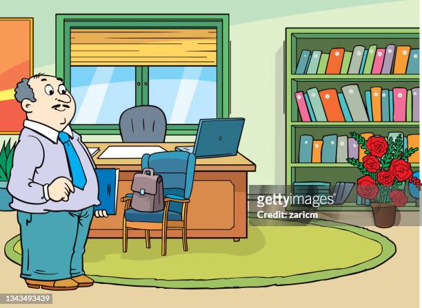 1,848 Cartoon Person At Desk Photos and Premium High Res Pictures - Getty  Images