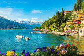 The town of Varenna, on Lake Como