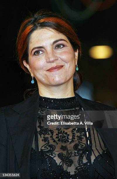 Actress Agnes Jaoui attends the 'Let It Rain' premiere during the 3rd Rome International Film Festival held at the Auditorium Parco della Musica on...