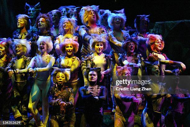 Performers onstage during Musical "Cats" Performance - March 27, 2003 in Shanghai, Shanghai, China.