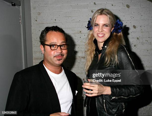 Alexandra Aitken and Guest attends the Established & Sons Design Festival Party on September 19, 2007 in London, England.