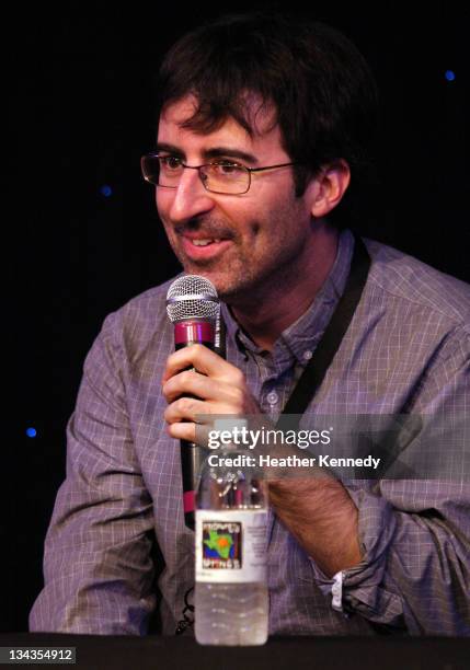 Comedian John Oliver speaks at the 2011 SXSW Music, Film + Interactive Festival The Nerdist With Chris Hardwick - Live Podcast Taping at Esther's...